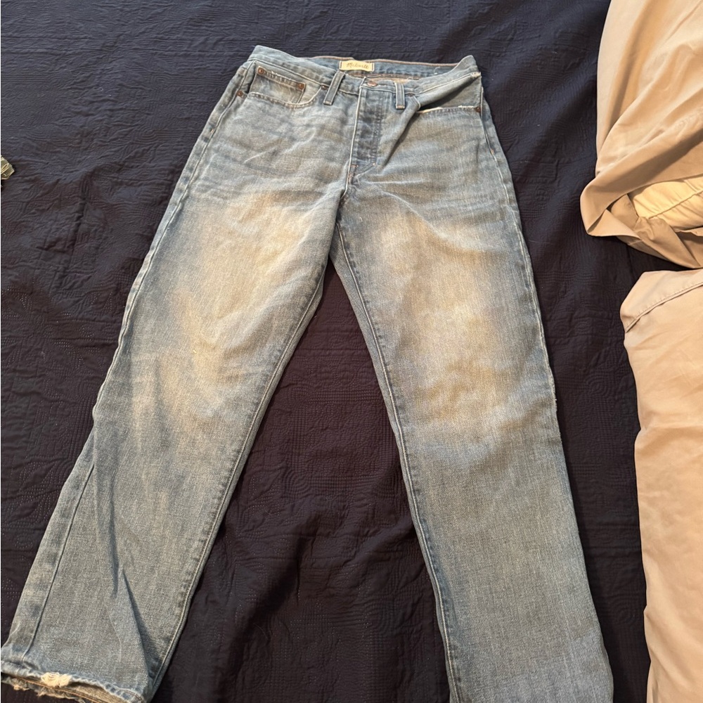 Madewell Blue Straight Leg Jeans 100%cotton